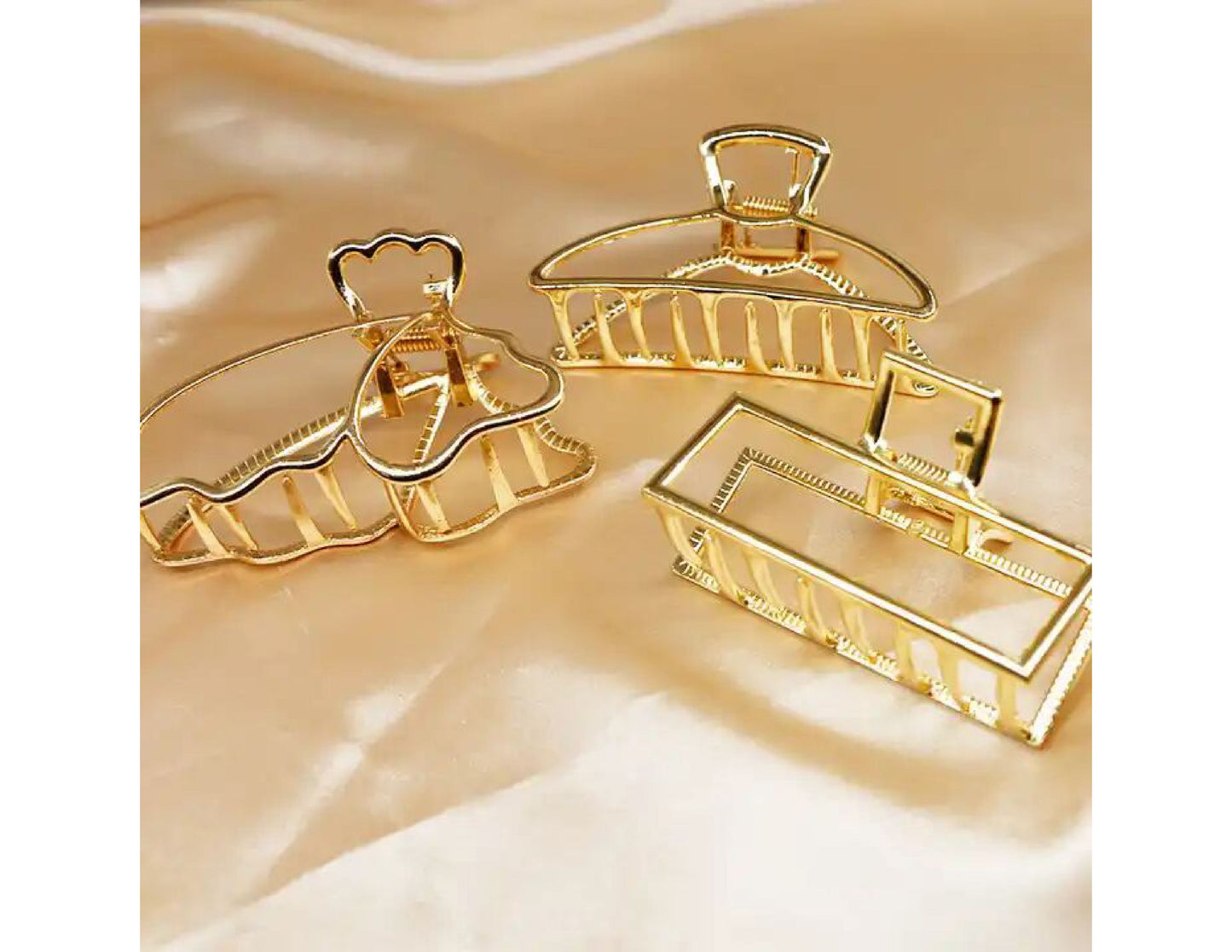 EZ LIVING 2pcs gold color hair clip for claw hair women and girls Gorgeous Ways to Style Your Hair with Gold Hair Claw Clips The Best Hair Claw Clips for Thick and Long Hair