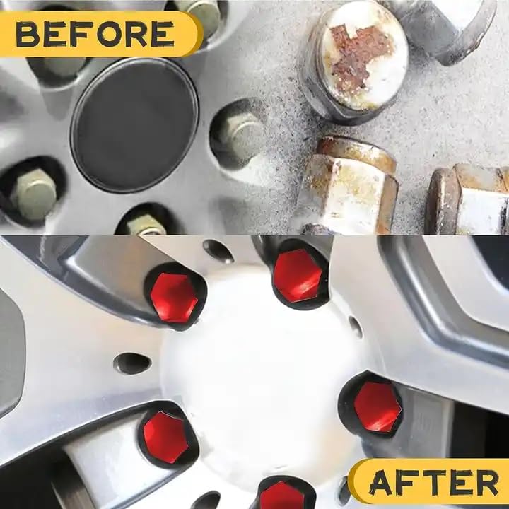 EZ Living 20pcs Black Color nut Wheel for tire Bolt Protection 17mm Wheel Nut Socket Tire Lug Nut Tool Impact Socket for Wheel Nuts Car Wheel Nut Wrench Tire Nut Driver