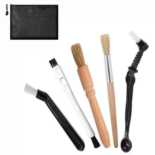 EZ LIVING Preptep Coffee Brush Set, Barista Tool for Grinder Cleaning, Espresso Machine and Maker Cleaner Kit With Storage Bag