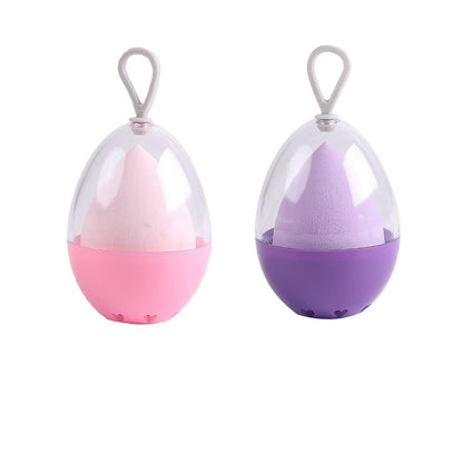 EZ LIVING 2PCS Makeup Beauty Blender Sponge With Breathable Storage Case for Women Girls, Travel Container Stand with Dustproof Lid, Washable Reusable (Multicolor)