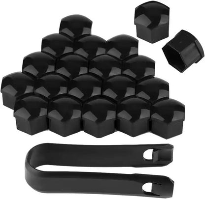 EZ Living 20pcs Black Color nut Wheel for tire Bolt Protection 17mm Wheel Nut Socket Tire Lug Nut Tool Impact Socket for Wheel Nuts Car Wheel Nut Wrench Tire Nut Driver