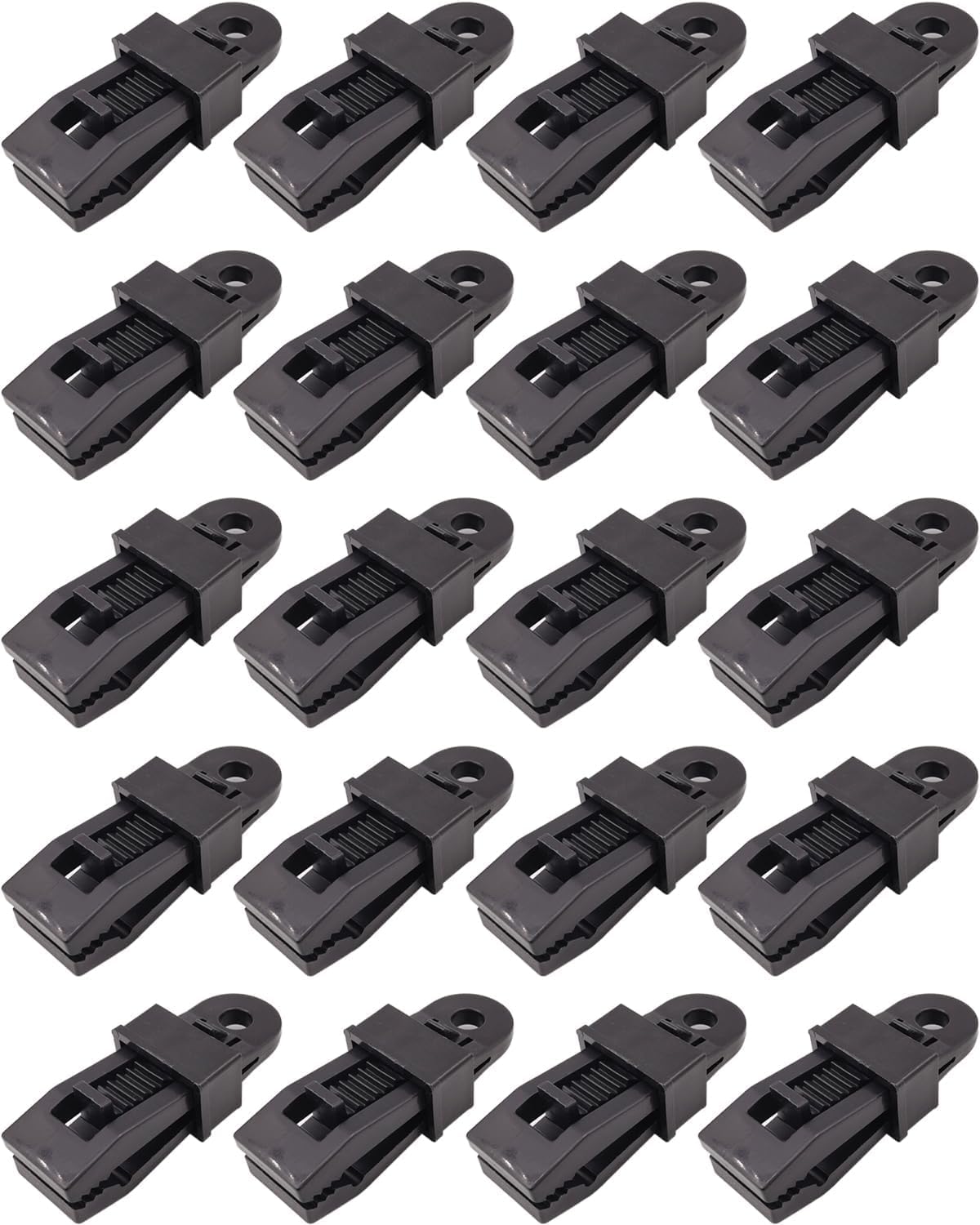 EZ LIVING 20 Pieces Tarp Clips Heavy Duty Lock Grip,Tarp Clamps for Cover Awnings, Outdoor Camping, Caravan Canopies, Car Covers