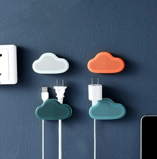 EZ LIVING Wire Holder Wire Organizer Plug Holder Cable Organizer Electrical Cord Management Cloud Shape Finisher Wire Clamp Wire Holder Clips for Wall (4)