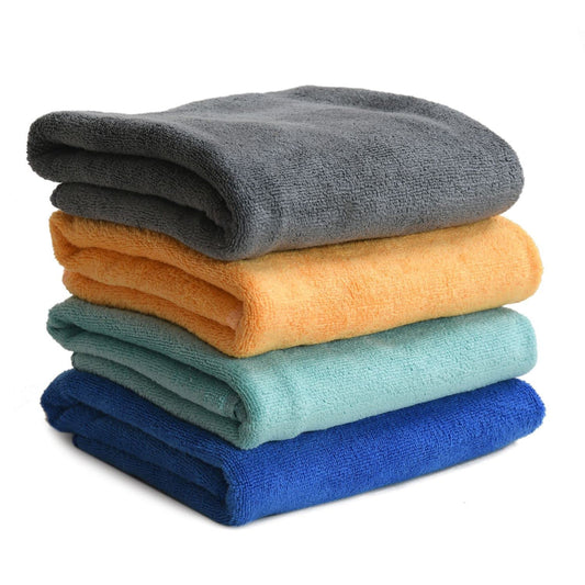 EZ LIVING  Super Soft Microfiber Hand Towels, Gym & Workout Towels 400 GSM, Multicolour 8, Set of 4