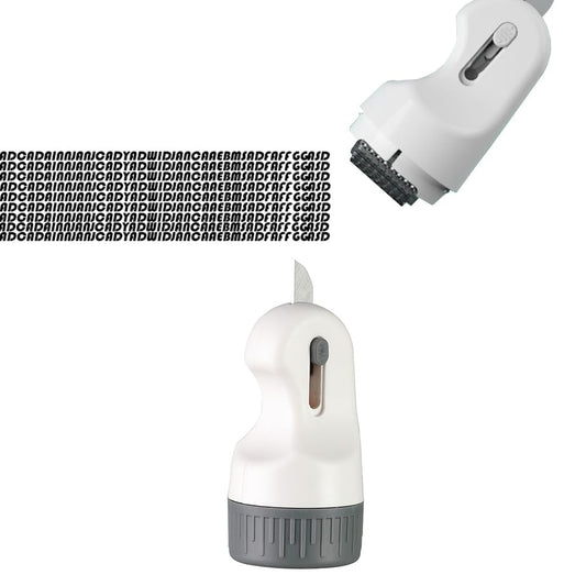 EZ LIVING Privacy Protection Roller Stamp,Identity Protection Stamp Roller With Knife Designed,Protect Your Confidential Documents (White)