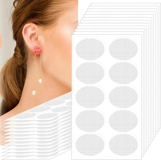 Ear Lobe for Support Earrings, Patches Ear lobe Support for Heavy Earring, Invisible Sticker tape, Transparent EarLobe Tapes Ear Lifts Patches (Pack of 100)