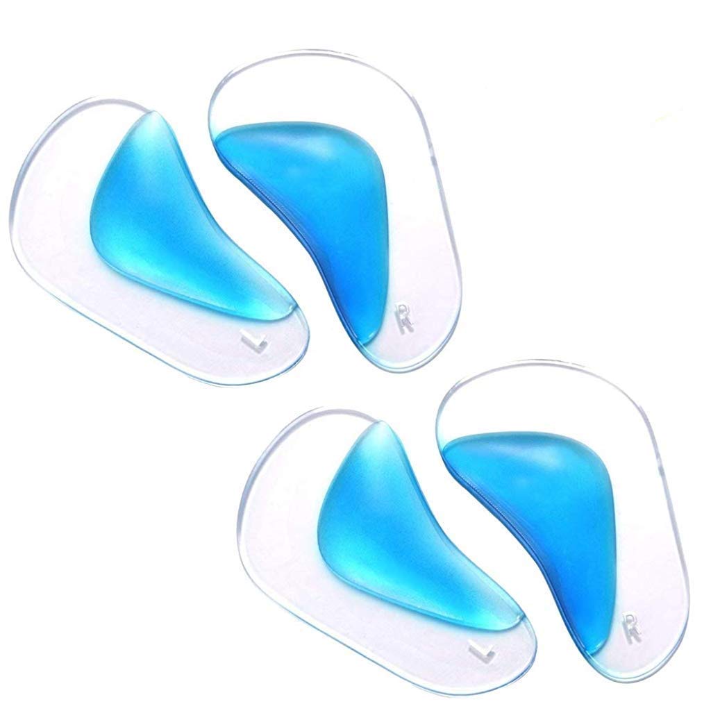 EZ LIVING 2 Pairs Arch Support Insoles Fits for Flat Feet & Plantar Fasciitis Orthotic Arch Pads for Women and Men, Gel High Cushion Insert, One Size Fits All