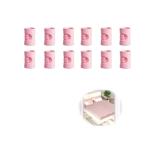 EZ LIVING 6pcs Bed Sheet Grippers, Bed Sheet Clips, Bed Sheet Fasteners Clips, Adjustable Bedsheet Grippers Holder with Two-Speed Adjustment