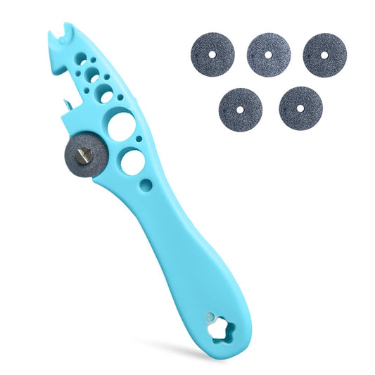 EZ LIVING Ampule Cutter with 5 Replaceable Grinding Wheels, Ampoule Cutter for Doctors, Glass Bottle Cutter, Ampule Breaker, Suitable for Home Daily or Medical Use, Cut The Ampoule (Blue)