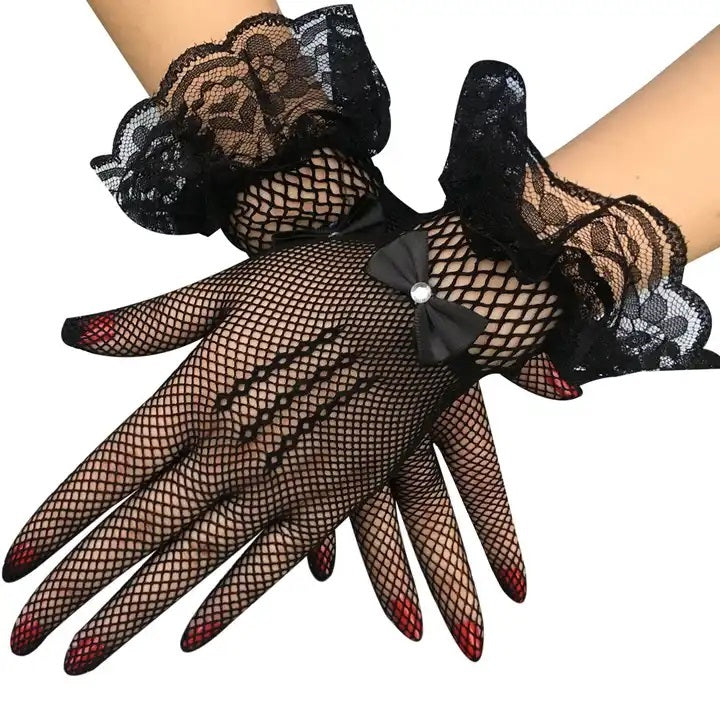 EZ LIVING 1pair ladies lace gloves for women party and all type function Stylish Ways to Wear Ladies Lace Gloves for Wedding Season