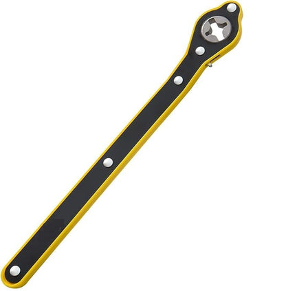 EZ LIVING Universal Ratchet Scissor Jack Handle Wrench – 13.4" Car Jack Crank Tool with Socket Adapter | Durable Steel Tire Lift Repair Tool for Vehicle, SUV, Trailer, Van, and RV – Yellow & Black