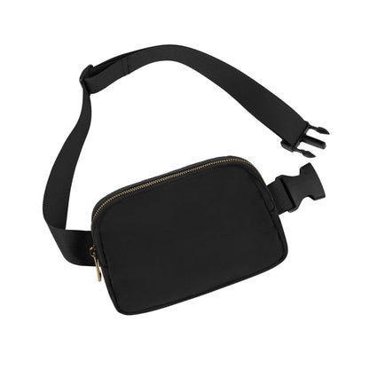 EZ LIVING Waist Belt Bag Fashion Fanny Women and Men Gift Waist Pack with Adjustable Strap for Travel Running Hiking Walking Black