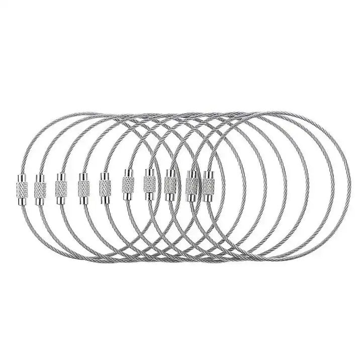 EZ LIVING 10pcs wire chainsteel strong cabel key for women and men keychain for key and bag Chainsteel Wire Keychains Unmatched Toughness and Durability Why Chainsteel Wire Key Chains are the Best Choice for Security and Style