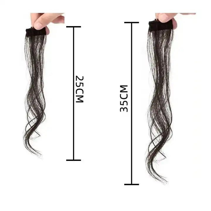 EZ LIVING 2pcs black color hari streak for women fake hair looks like real hair Hair Extension Clips for Women Everything You Need to Know Top Tips for Rocking Clip On Curtain Bangs Extensions