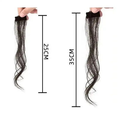 EZ LIVING 2pcs black color hari streak for women fake hair looks like real hair Hair Extension Clips for Women Everything You Need to Know Top Tips for Rocking Clip On Curtain Bangs Extensions