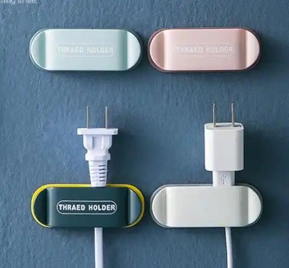 EZ LIVING 4pcs multicolor plug wire holder for cable retainer cable clips for wire storage Maximizing Space Plug Wire Holders Keep Cables Tidy Non-Marking Hook Cable Retainers