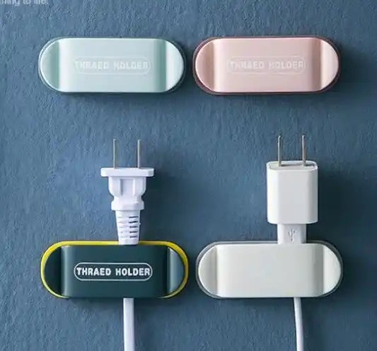 EZ LIVING 4pcs multicolor plug wire holder for cable retainer cable clips for wire storage Maximizing Space Plug Wire Holders Keep Cables Tidy Non-Marking Hook Cable Retainers