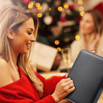 EZ LIVING 4 Pocket Card Binder Premium Zipper Bag Trading Card Binder 400 Double Sided Pocket PU Card Collection Binder Collector Card Album Card Folder for MTG, TCG, Sports Cards, Game Cards (Black)