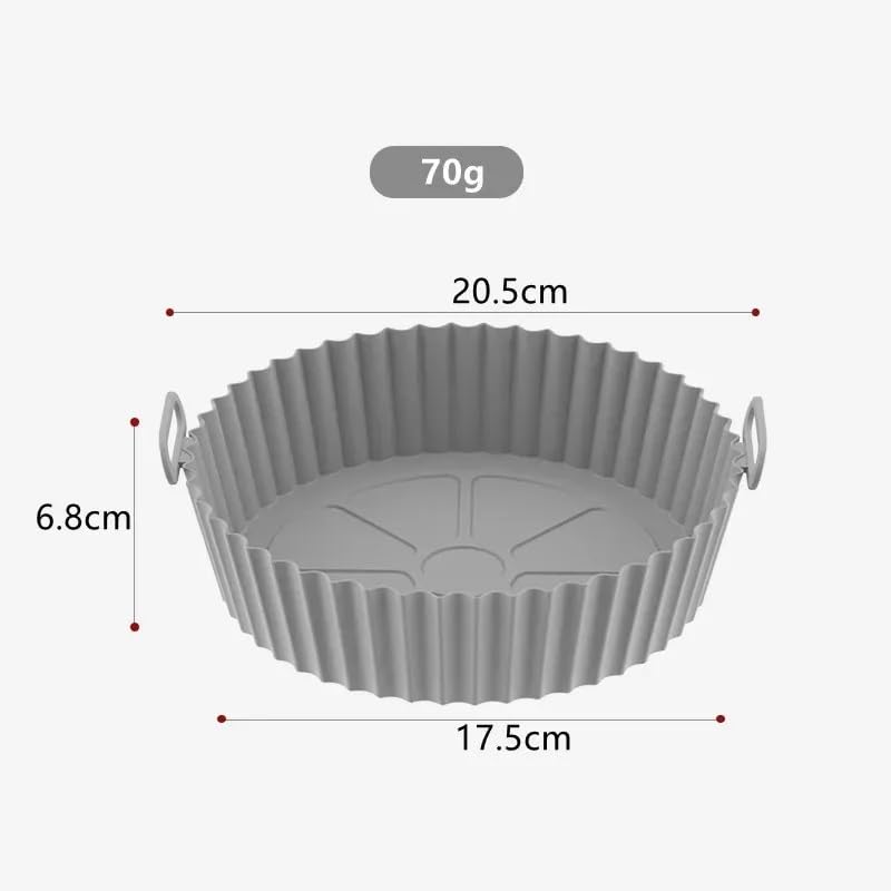 EZ Living 2pcs Silicone Basket for air Frying uses for Non Sticky air Fryer Liners Air Fryer Basket Replacement Non-Stick Air Fryer Basket Air Fryer Basket Insert Removable Air Fryer Basket