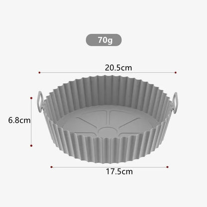 EZ Living 2pcs Silicone Basket for air Frying uses for Non Sticky air Fryer Liners Air Fryer Basket Replacement Non-Stick Air Fryer Basket Air Fryer Basket Insert Removable Air Fryer Basket