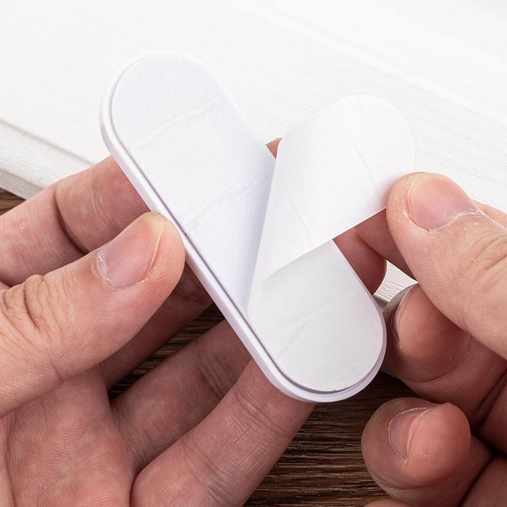 EZ LIVING 4 Pcs Self Adhesive Handles for Sliding Window Cabinets Drawers Pulls Self-Stick on Handles for Door Auxiliary (White)