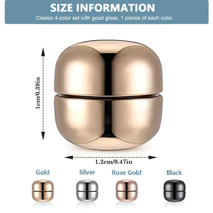 EZ LIVING 4 Pairs Hijab Pins Round Hijab Magnetic Pins for Women Girls Multi-Use Pinless Magnet Pins for Hijab Muslim Scarf Saree Pins Clothing Button Clip