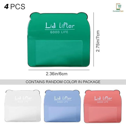 EZ LIVING Toilet Seat Lifter Clip Handle, Lid Lifter, Toilet Cover Lifter, Toilet Seat Lifter, Toilet Cover Support Lifter, Commode Accessories, Offices and Hotel Bathroom - Random Color 4PCS