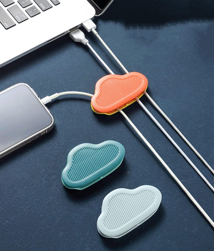 EZ LIVING Wire Holder Wire Organizer Plug Holder Cable Organizer Electrical Cord Management Cloud Shape Finisher Wire Clamp Wire Holder Clips for Wall (4)