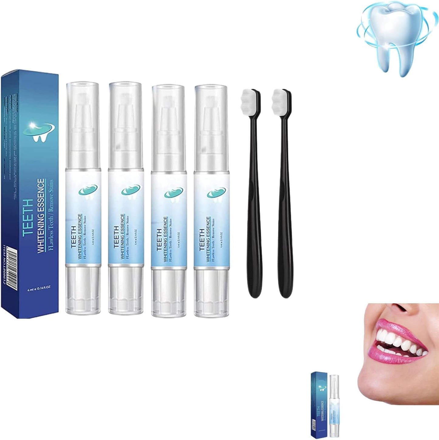 EZ LIVING 4ml Tooth Cleaning Pen – Teeth Whitening Essence for Effective Stain Removal, Plaque Cleaning, and Smile Brightening – Easy-to-Use Oral Care Tool for Daily Use