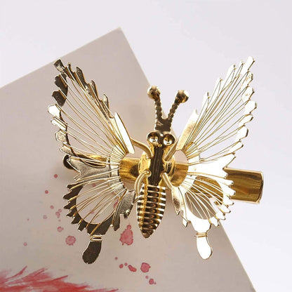 EZ LIVING 2 Pieces Elegant Glitter Butterfly Hair Clips – Sparkling Hair Accessories for Girls Stylish Clip for Parties, Weddings, and Everyday Glamour (Golden-Silver)