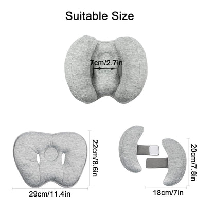 EZ LIVING 2 in 1 Baby Travel Pillow - Banana Shape Adjustable Baby Neck Head Support Car Seat Insert Pillow for Kids,Headrest Pillows for Cars, Gray