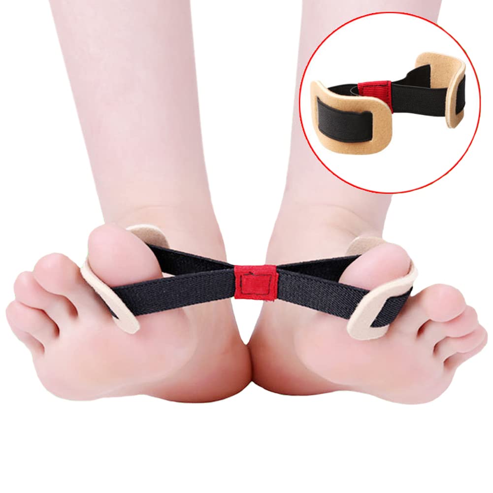 EZ LIVING 2pcs toe big hallux valgus bunion stretcher corrector thumb stretchy alignment straightener resistance bands separator splint correction bone training exerciser pack exerciser