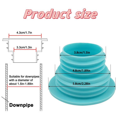 EZ LIVING 2 Pcs Drain Pipe Hose Seal Silicone Plug,Washing Machine Drain Hose Seal Sewer Seal Ring Sealing Plug for Washing Machine Laundry Room Bathroom Bathtub Kitchen Cleaning Tools