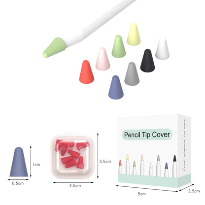 EZ LIVING Tips Cover Compatible with Apple Pencil Silicone Nibs Caps Writing Protection Accessories Silicone Pencil Nib/Tip Protector-8 PCS Mixed Color