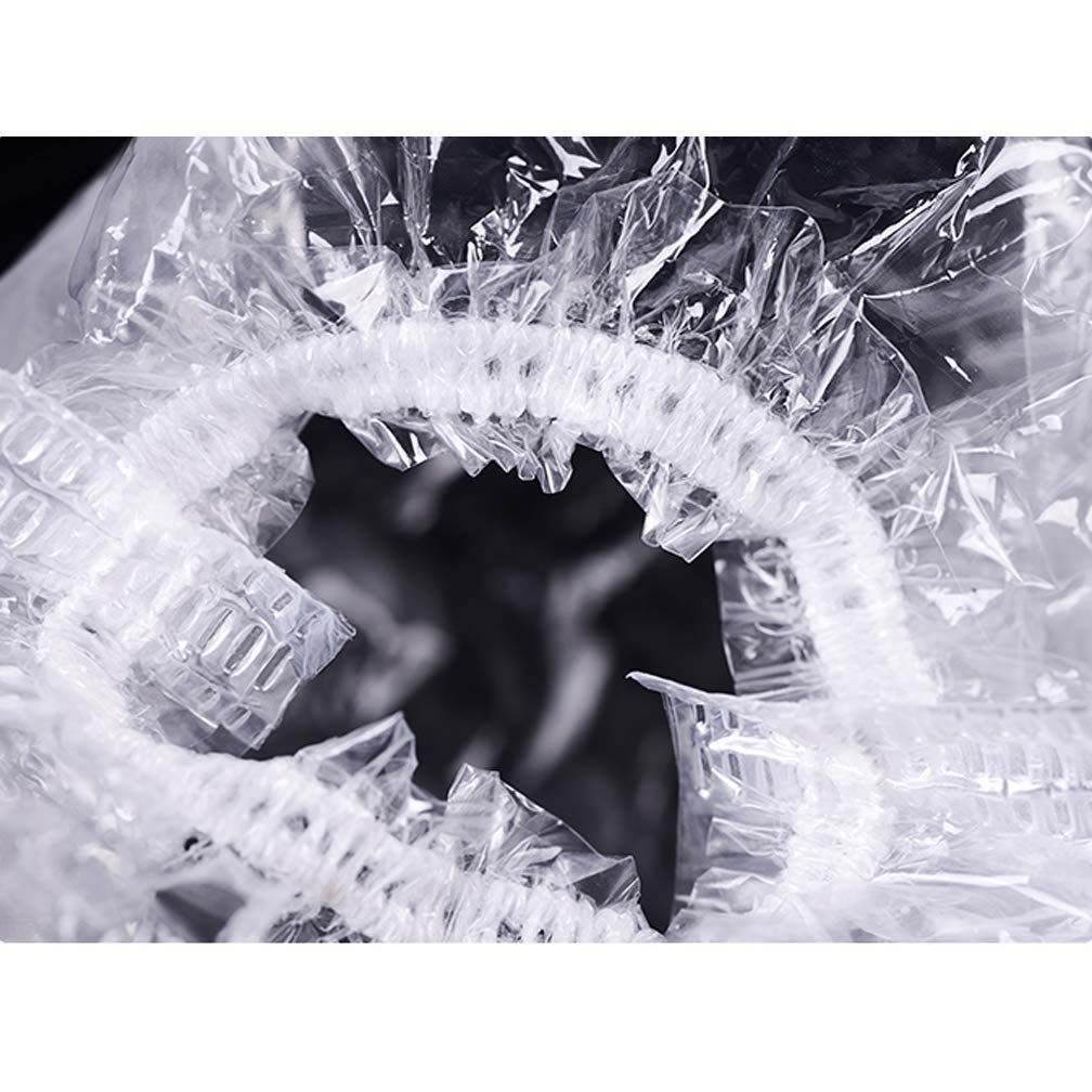 EZ LIVING 100 Pack Clear Ear Protectors Waterproof Ear Covers for Hair Dye, Shower, Bathing,Colouring