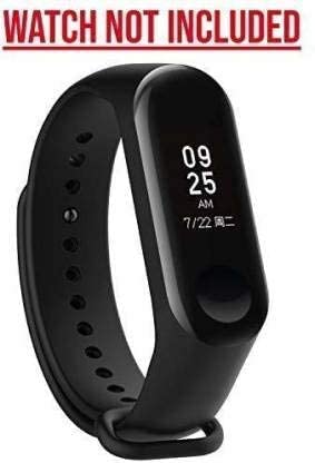 EZ LIVING Soft Silicone Replacement Band Strap, Compatible with Mi Band 3 / Mi Band 4 (Pack of 8, Black-Grey-Navy Blue- Wine-Light Green- Baby Pink-White- RED) (Watch NOT Included)