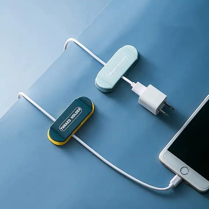 EZ LIVING 4pcs multicolor plug wire holder for cable retainer cable clips for wire storage Maximizing Space Plug Wire Holders Keep Cables Tidy Non-Marking Hook Cable Retainers