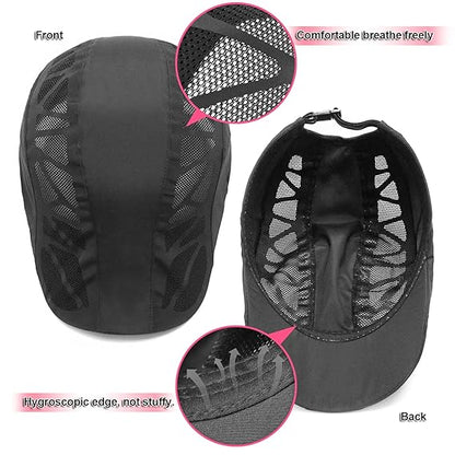 Hat for Men Woman Sports Cap Sun Hat Quick Drying Soft Polyester Fiber Adjustable for Unisex (Adjustable 56-60 cm)