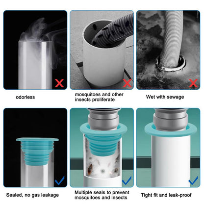 EZ LIVING 2 Pcs Drain Pipe Hose Seal Silicone Plug,Washing Machine Drain Hose Seal Sewer Seal Ring Sealing Plug for Washing Machine Laundry Room Bathroom Bathtub Kitchen Cleaning Tools