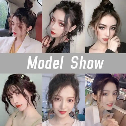 EZ LIVING 2pcs black color hari streak for women fake hair looks like real hair Hair Extension Clips for Women Everything You Need to Know Top Tips for Rocking Clip On Curtain Bangs Extensions