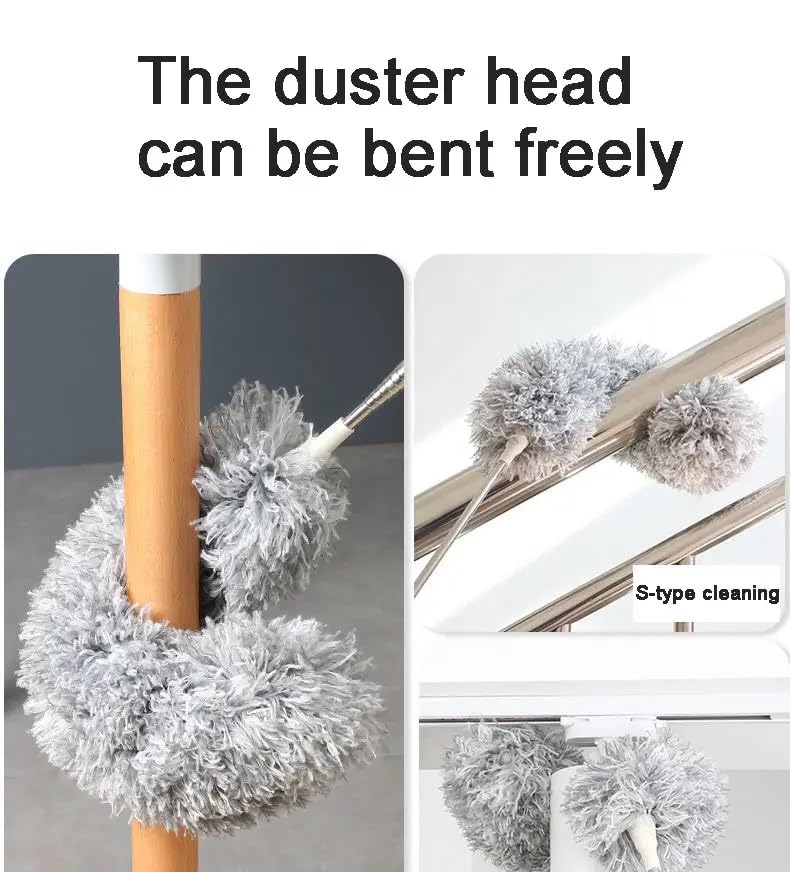EZ Living 3pcs Set high Celling Fan Cleaning Brush High Ceiling Fan Dusting Brush Ceiling Fan Cleaning Tool Long Handle Fan Cleaner Extendable Fan Cleaning Brush