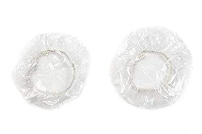 EZ LIVING 100 Pack Clear Ear Protectors Waterproof Ear Covers for Hair Dye, Shower, Bathing,Colouring