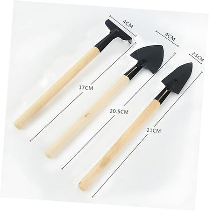 EZ LIVING 3PCS Set Plant kit Horticulture Tool Gardening Kit Gardening Tool Planting Kit Suite Small Shovel Three Piece Suit Outdoor Wooden