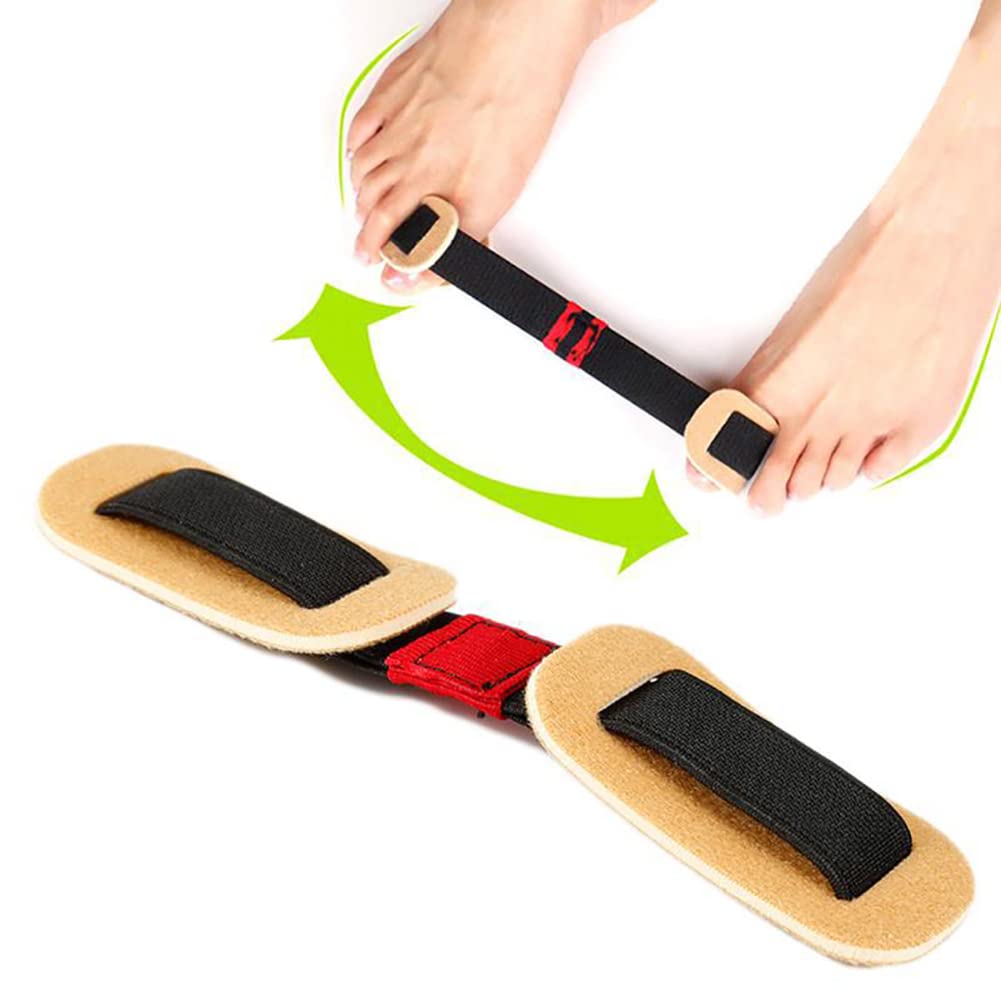 EZ LIVING 2pcs toe big hallux valgus bunion stretcher corrector thumb stretchy alignment straightener resistance bands separator splint correction bone training exerciser pack exerciser