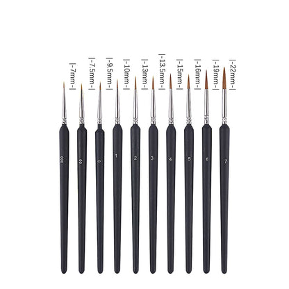 EZ LIVING 11PCS Miniature Paint Brushes, Detail Fine Tip Paint Brushes Set with Ergonomic Handle - Suitable for Acrylic Painting, Oil, Face, Nail, Scale Model Painting