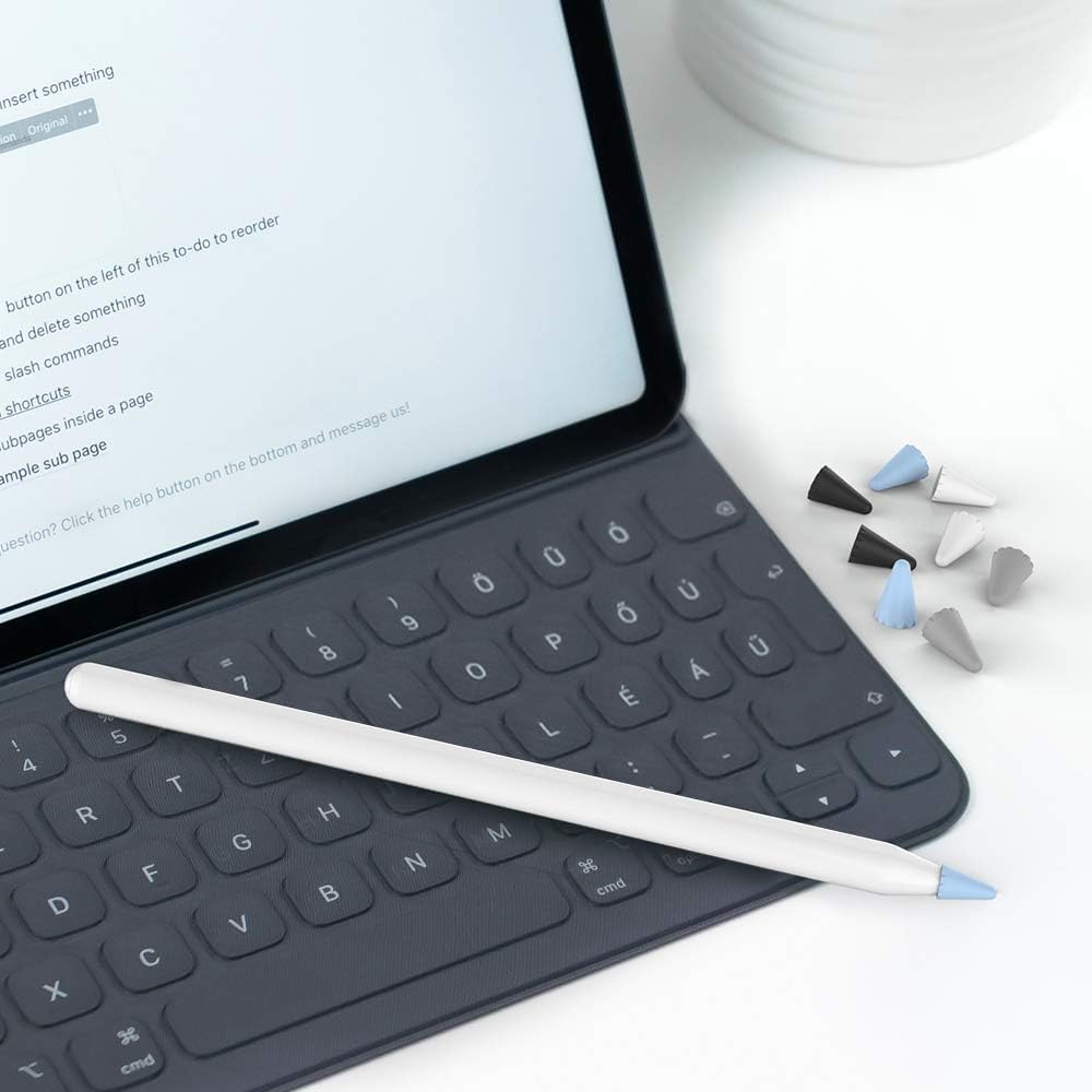 EZ LIVING Tips Cover Compatible with Apple Pencil Silicone Nibs Caps Writing Protection Accessories Silicone Pencil Nib/Tip Protector-8 PCS Mixed Color