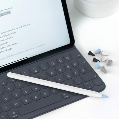 EZ LIVING Tips Cover Compatible with Apple Pencil Silicone Nibs Caps Writing Protection Accessories Silicone Pencil Nib/Tip Protector-8 PCS Mixed Color