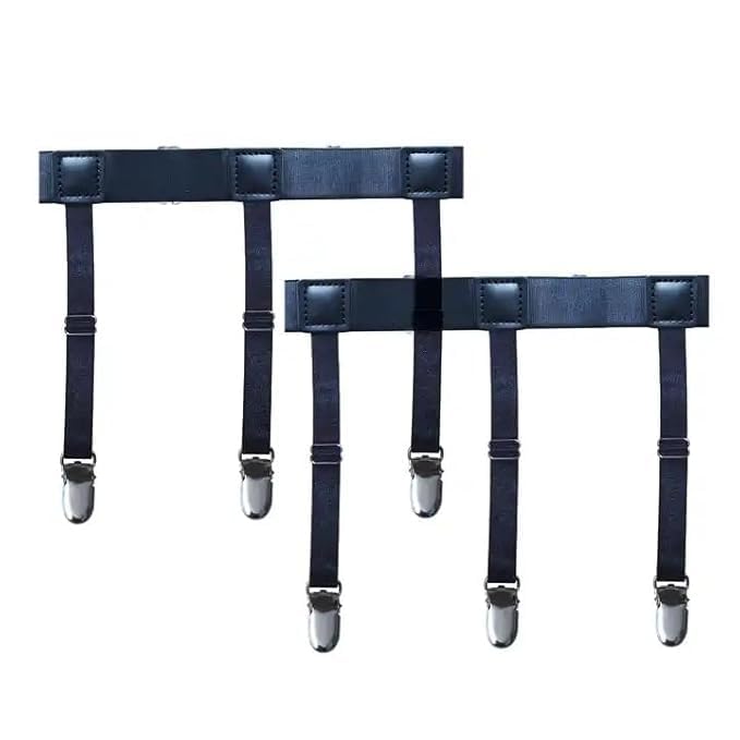 EZ Living 2PCSblack color shirt stay for women and men shirt holder adjustable elastic for securing position How to Keep Your Shirt Tucked All Day The Inshirt Holder for Men