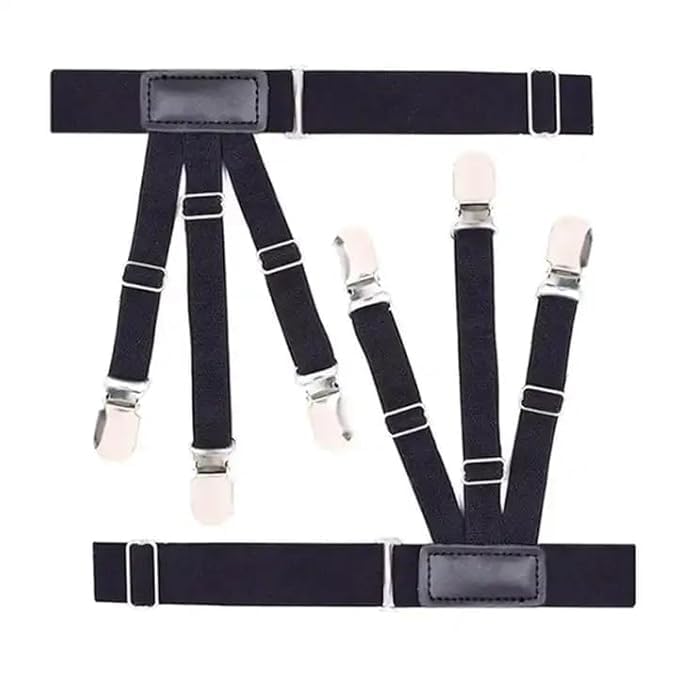 EZ Living 2PCSblack color shirt stay for women and men shirt holder adjustable elastic for securing position How to Keep Your Shirt Tucked All Day The Inshirt Holder for Men