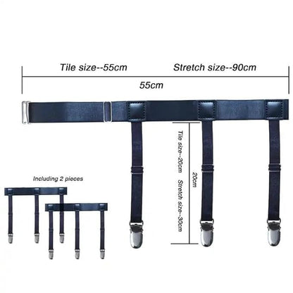 EZ Living 2PCSblack color shirt stay for women and men shirt holder adjustable elastic for securing position How to Keep Your Shirt Tucked All Day The Inshirt Holder for Men